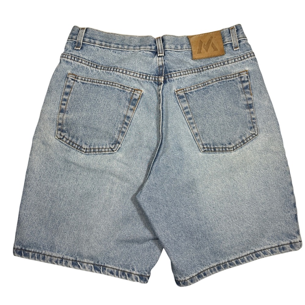 Vintage Denim Jean Shorts Mens 32 Light Wash Talon Zipper Made in Mexico